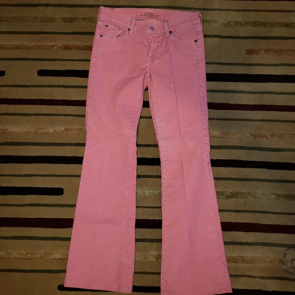 pink corduroy flares